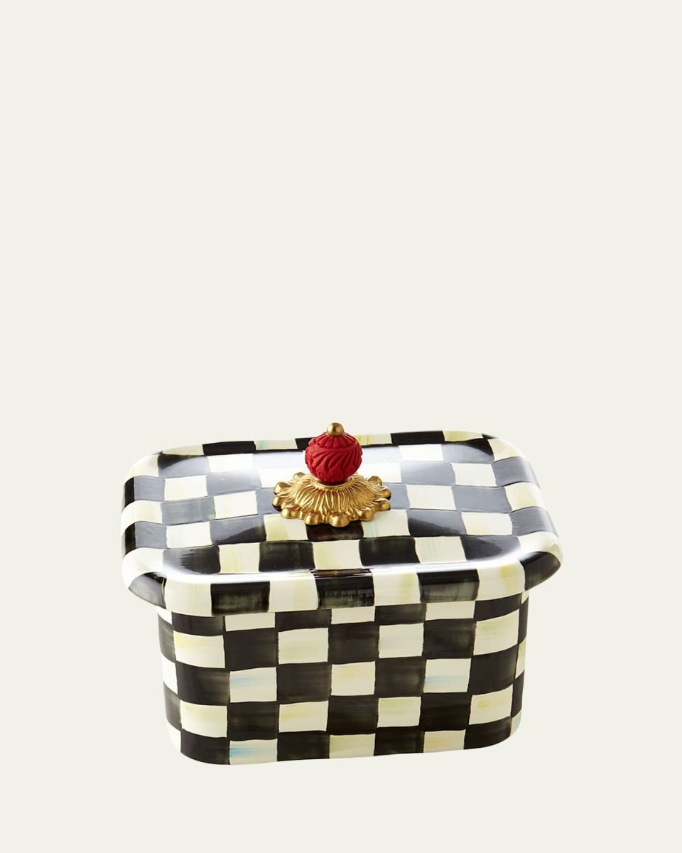 Courtly Check Recipe Box